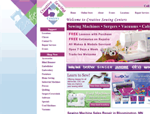 Tablet Screenshot of creativesewingcentersmn.com